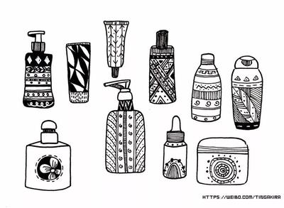 60款黑白日用品簡筆素材，每一款都喜歡！